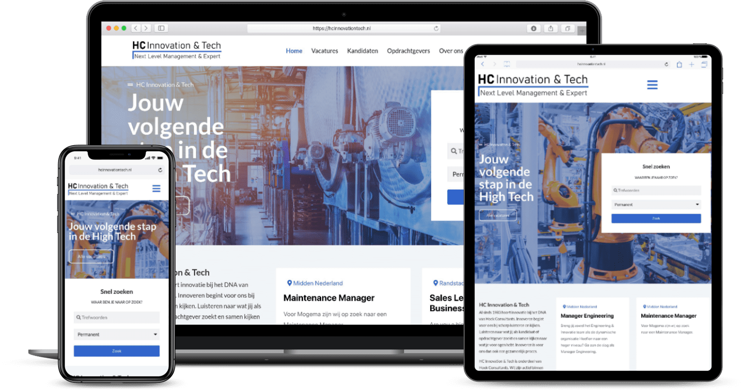 hoek 1 Een recruitment website op maat